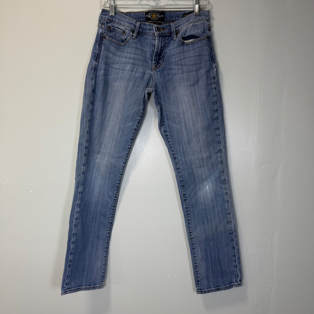 Lucky Brand Sweet N Straight‎ Jeans Low Rise Womens 6/28 Medium Wash Blue Denim